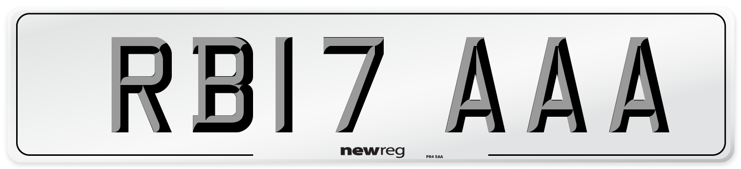 RB17 AAA Number Plate from New Reg